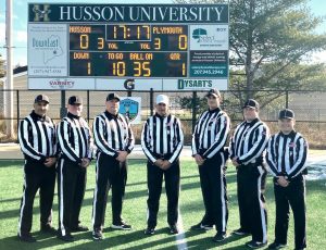 2022 New England Bowl - Plymouth St (21) at Husson (20) - Dan Smith, Mark Achorn, Mark LaFountain, Rick Puente, Alex Blane, Keith Flagg, Ryan Mansfield a