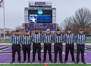 2022 NCAA D3 Semifinal - Wartburg (31) at Mount Union (34) - Tom Work, Stephen Borchard, Thomas Reaves, Stuart Hindman, Mark McCarter, Thomas Jackson, Clement Vacelet