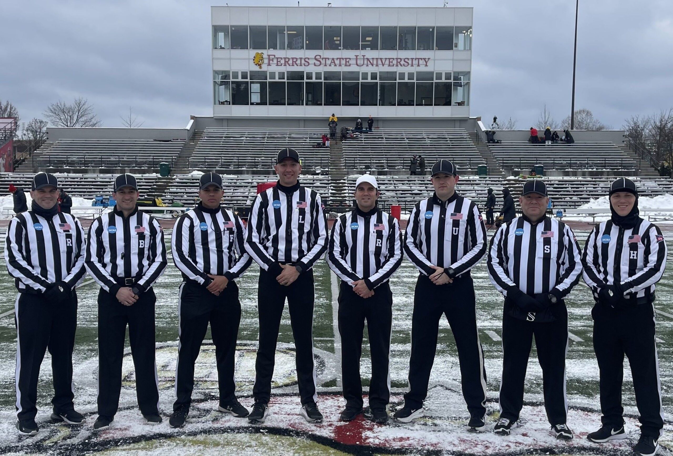 Quarterfinal Minnesota St @ Ferris St - R-Dave Stewart U-Matt Brown H-Mike Villano L-Dennis Chachko F-Desmond Martinez S-Jimmy Clancy B-Dave Paccioni Alt-Dennis Dunn