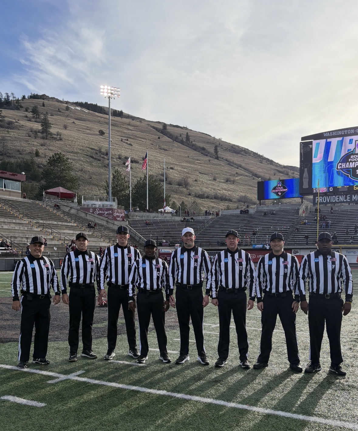 Quarterfinals South Dakota @ Montana- R-Alex Parrella, U-Todd Rombach, H-Eli Stratton, L-Collin Dolan, F-Tony Burt, S-Tim Gallagher, B-Jim Downey, C-Treavor Jones RC-Michael Lee, RO-Steve Miller